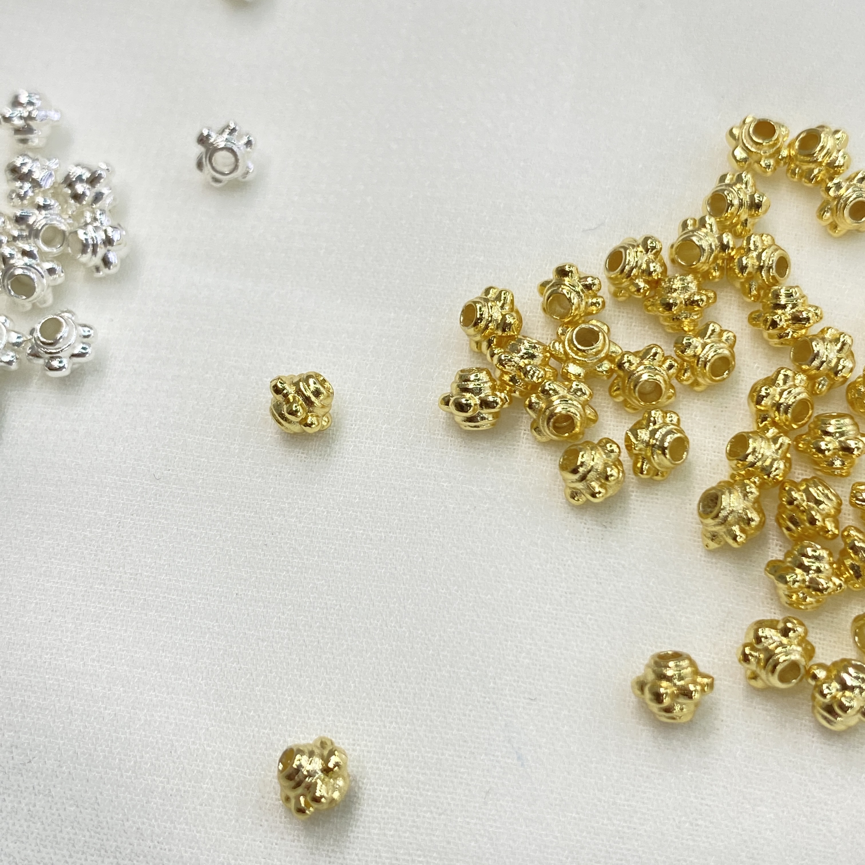 Cobre chapado en oro real 18K alta retención de color accesorio dragonfly eye bead 6mm details Picture
