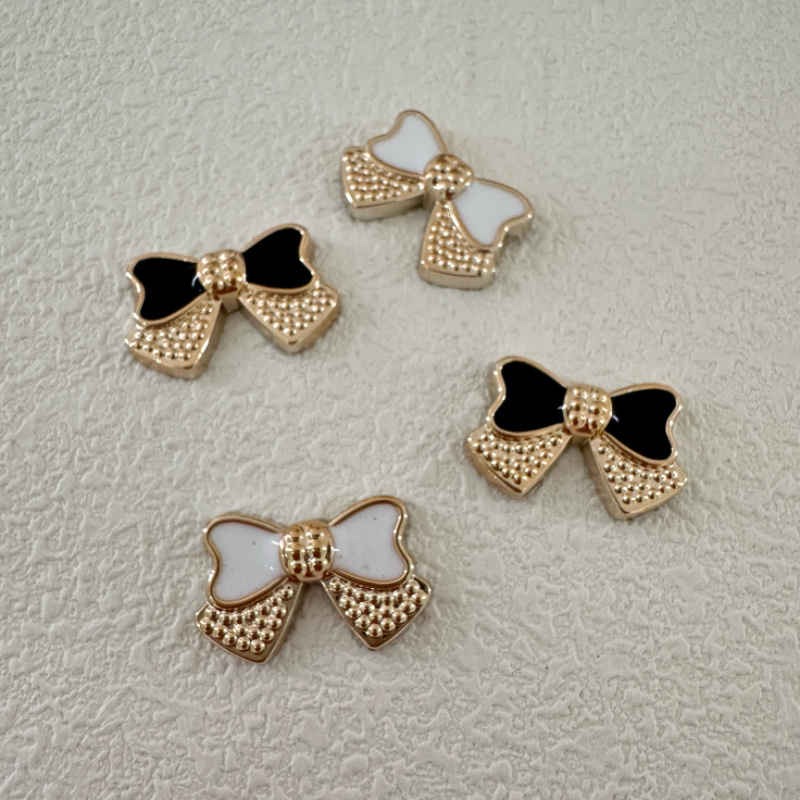 蝴蝶结塑料饰品配件 珍珠树脂饰品配件 手工DIY饰品材料包 高档耐用饰品制作配件详情图2