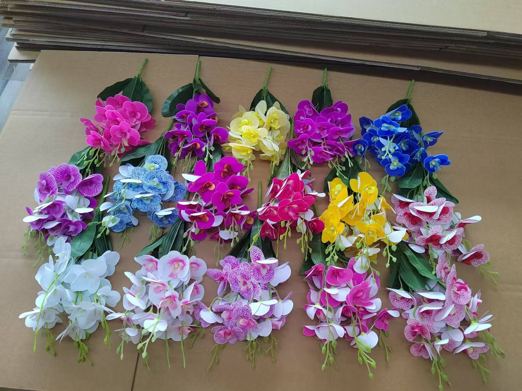 蝴蝶兰仿真花仿真花装饰品 假花仿真花艺术品 室内外装饰花卉硅胶人造花假花仿真花