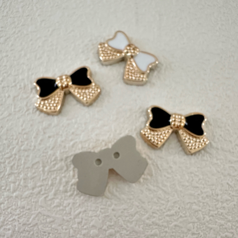 蝴蝶结塑料饰品配件 珍珠树脂饰品配件 手工DIY饰品材料包 高档耐用饰品制作配件详情图3