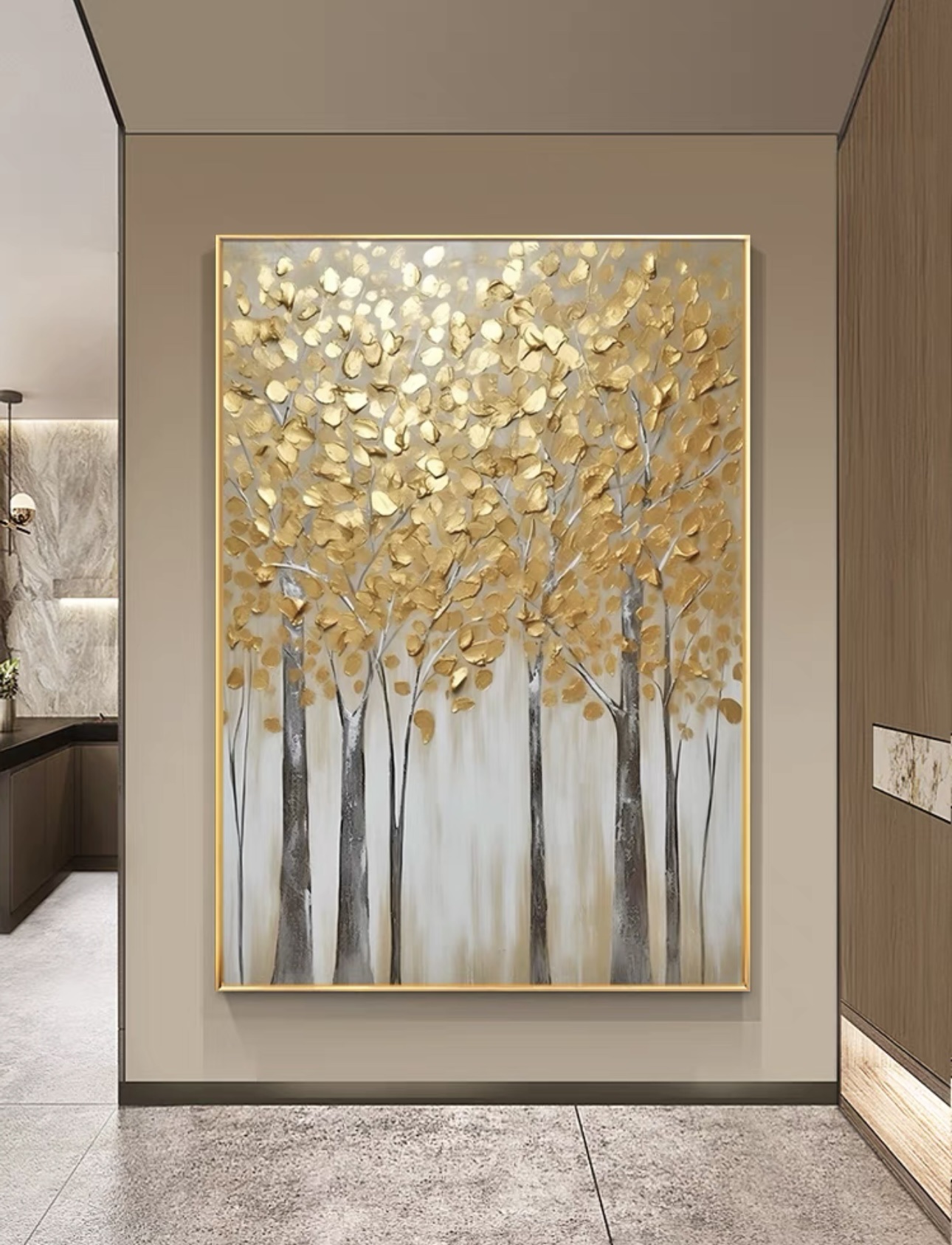 Modern and simple hand-painted oil painting decorative wall hanging artworks, interior decoration mural hanging paintings, unique design style oil painting decorative paintings