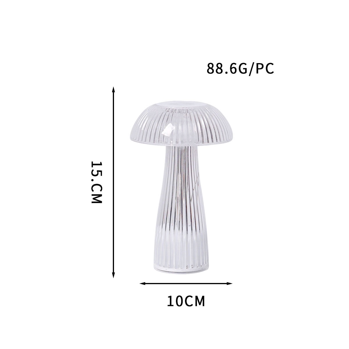 创意led电子小蘑菇台灯 透明水母灯家居氛围装饰小夜灯床头摆件 台灯床头灯详情图4
