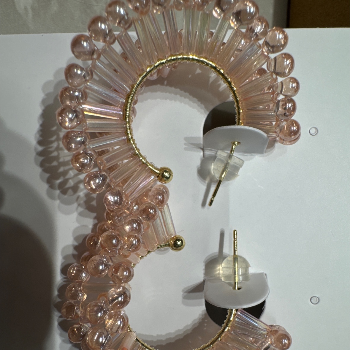 4.5厘米玻璃管珠耳环，晶点饰品配件商行，火爆热销中