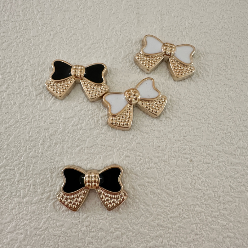 蝴蝶结塑料饰品配件 珍珠树脂饰品配件 手工DIY饰品材料包 高档耐用饰品制作配件详情图5