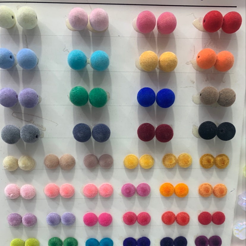 亚克力植绒头饰配件绑头发的橡皮筋发饰头饰头绳细节图