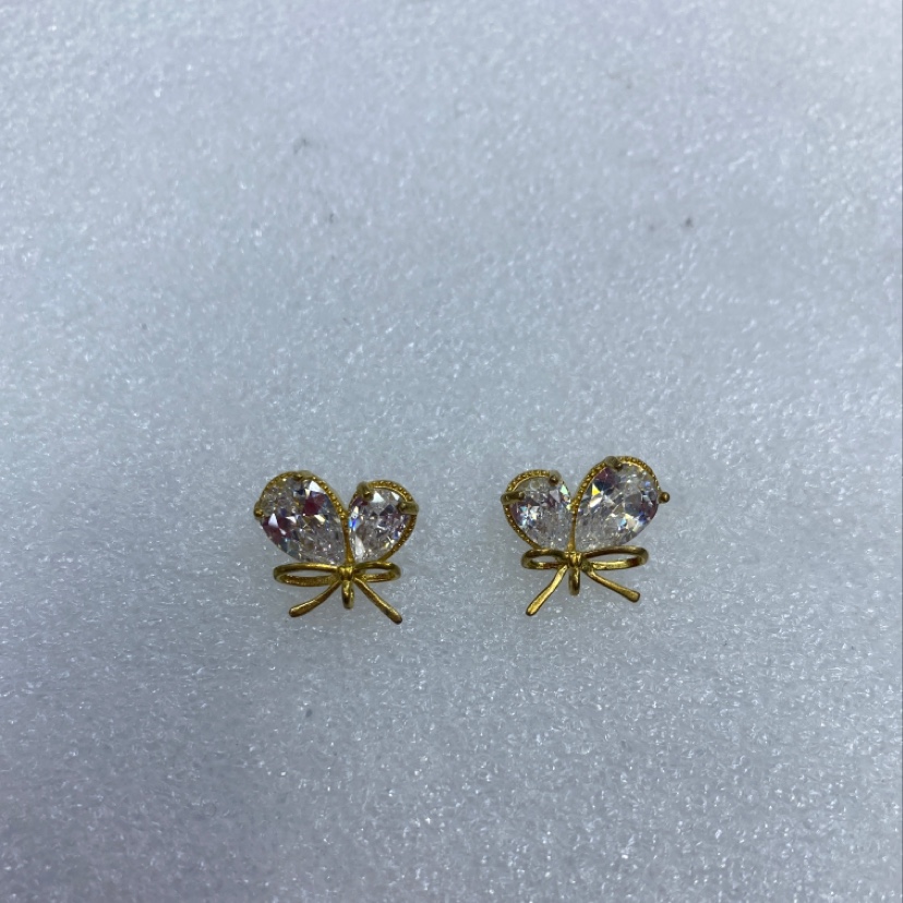 铜镶锆石耳针毛丕配件 锆石饰品配件 精致耐用 时尚潮流 高档手工DIY材料饰品