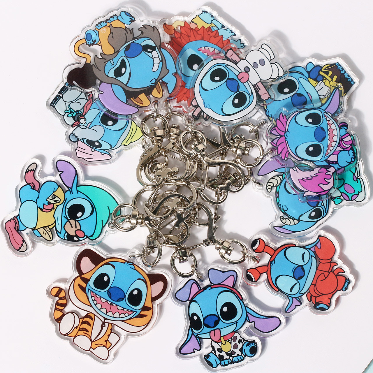 2024年跨境电商新款热卖款爆款差异史迪仔搞怪卡通印花亚克力钥匙扣周边挂饰义乌国际商贸城亚克力醋酸配件饰详情图13