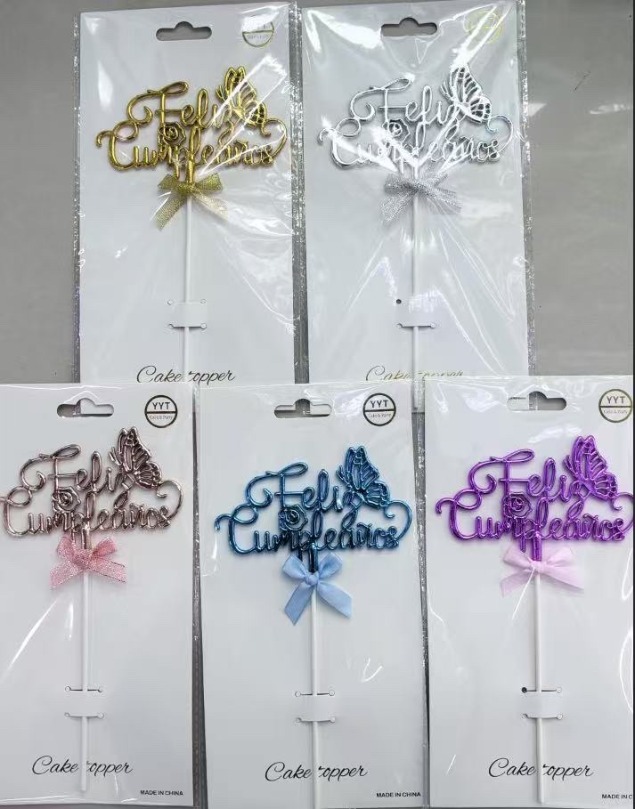 生日蛋糕插牌，西语，意大利语，英语等语言产品图