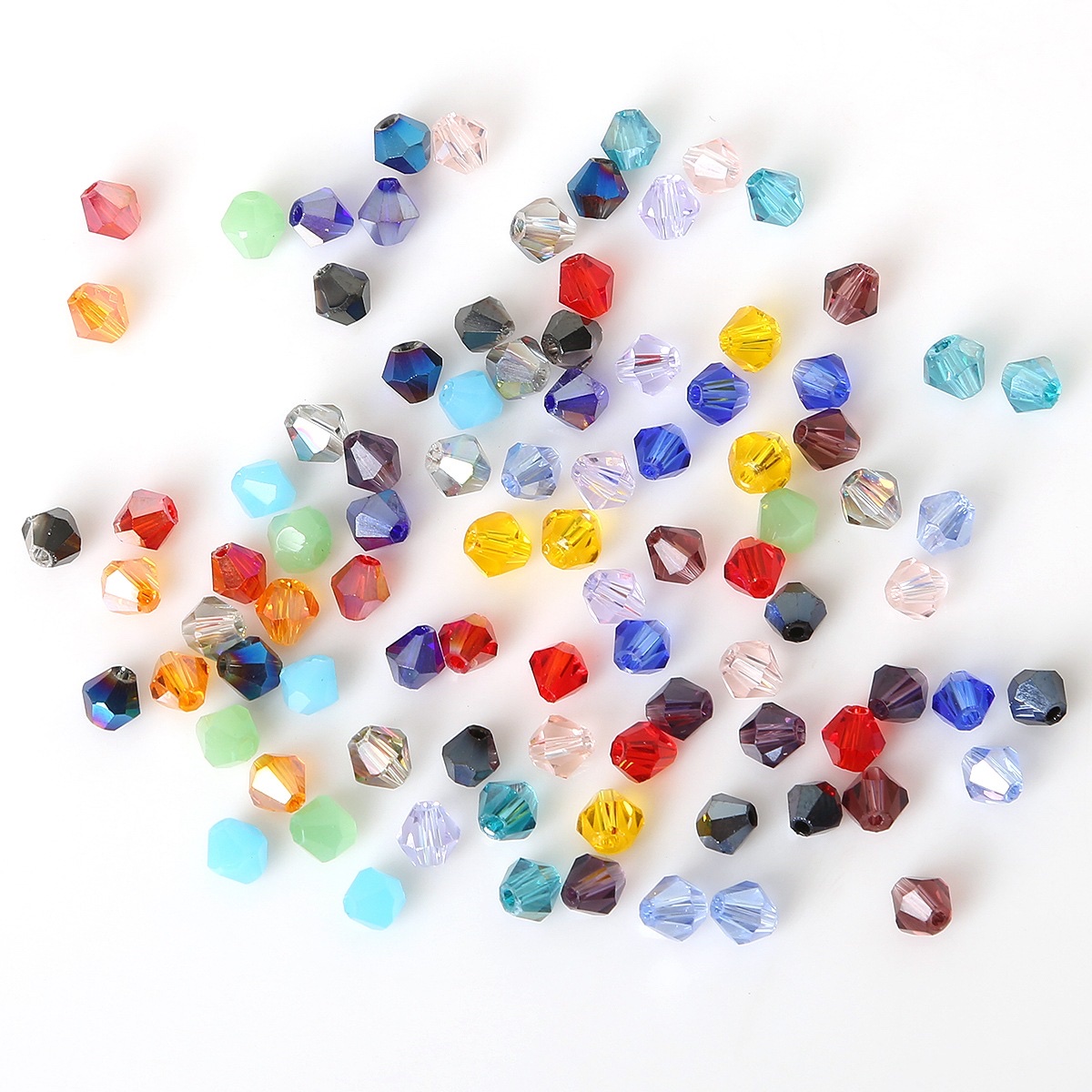 4mm cut rhombic crystal beads, glass beads, DIY handcrafted beads, loose beads materials, hair accessories, jewelry accessories, crystal beads, source manufacturer details Picture
