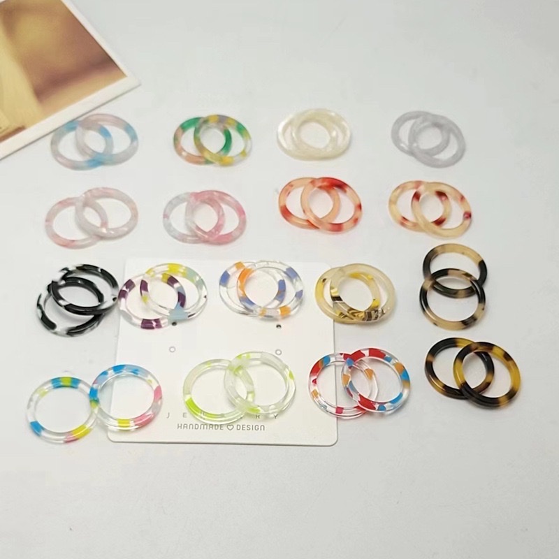 New fine ring for women, acetic acid version of Ac calendar ring bracelet, a popular simple and delicate colorful finger ring accessory