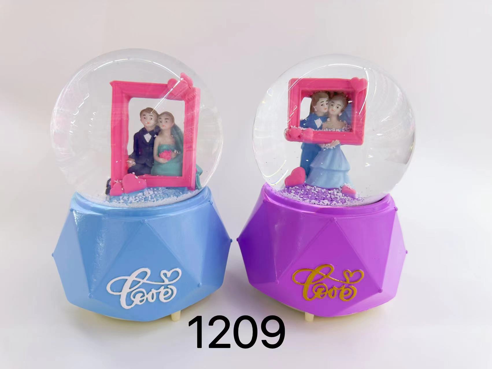 情人节，生日礼品，音乐水晶球，自动飘雪，带灯光详情图1