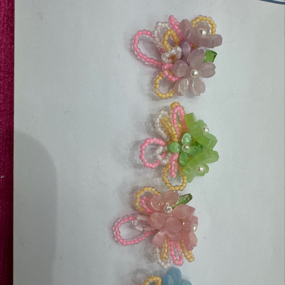 手工串珠米珠树脂花耳饰配件，晶点饰品配件商行火爆热销中