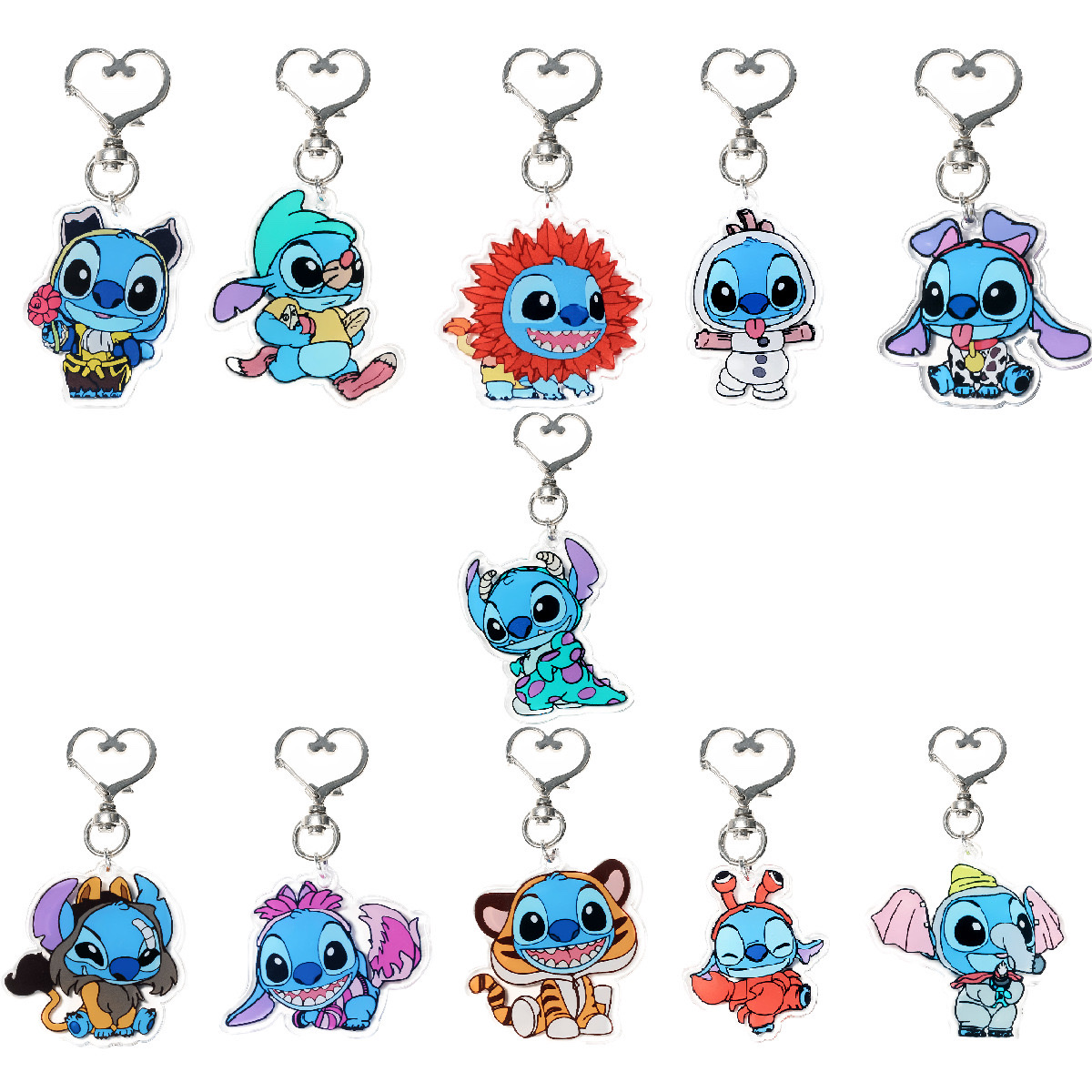 2024年跨境电商新款热卖款爆款差异史迪仔搞怪卡通印花亚克力钥匙扣周边挂饰义乌国际商贸城亚克力醋酸配件饰产品图