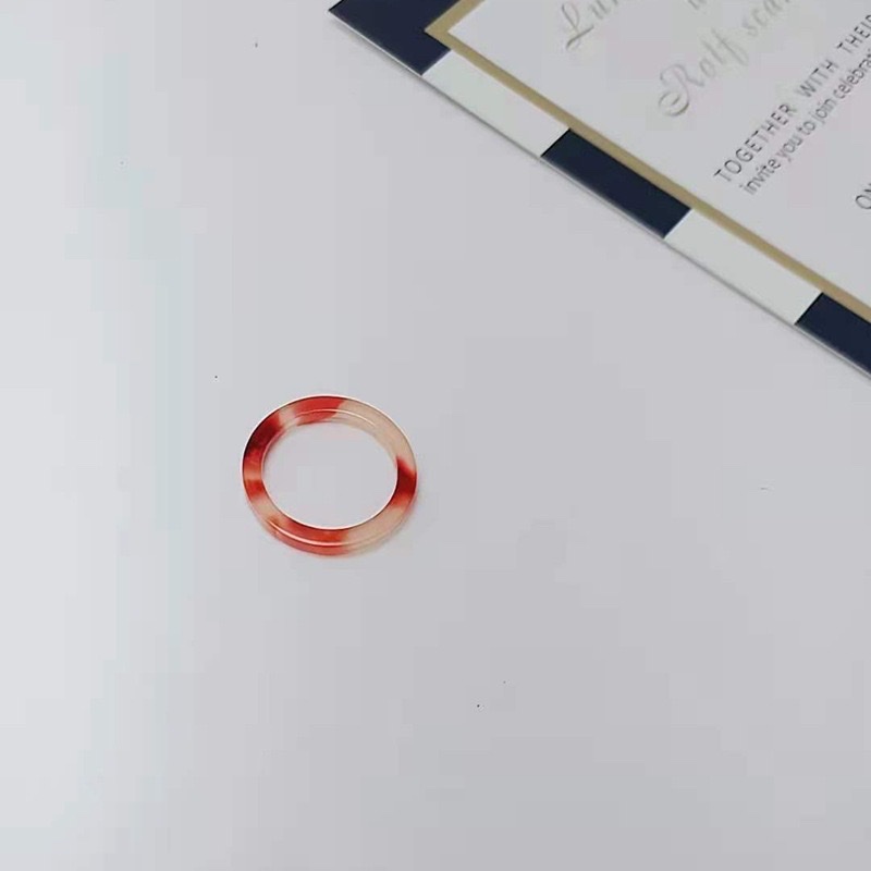 New fine ring for women, acetic acid version of Ac calendar ring bracelet, a popular simple and delicate colorful finger ring accessory detail image 4