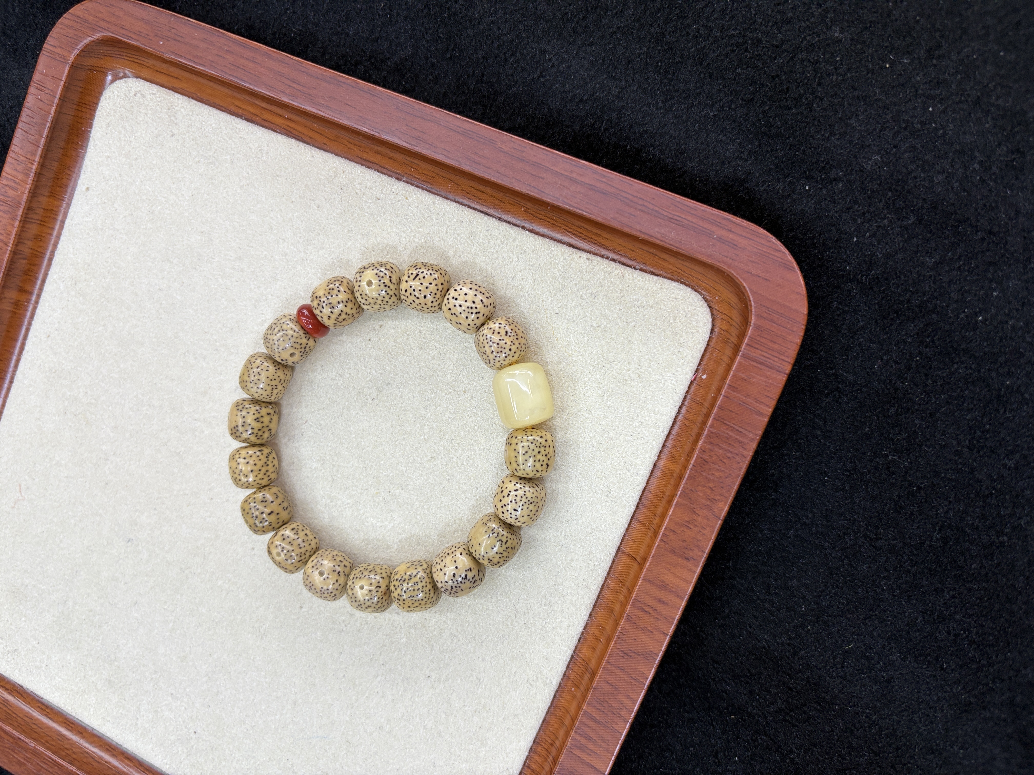 Diy natural star and moon Bodhi bucket bead single-loop bracelet, Bodhi seed cultural play Zhenyuan Jewelry men's and women's same Bodhi seed bracelet, paired with amber Nan Red bracelet cultural play Bodhi bracelet details Picture