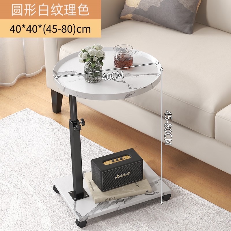 北欧简约风格小茶几 客厅创意侧几 现代轻奢小户型茶几 实木角几 收纳储物茶几细节图