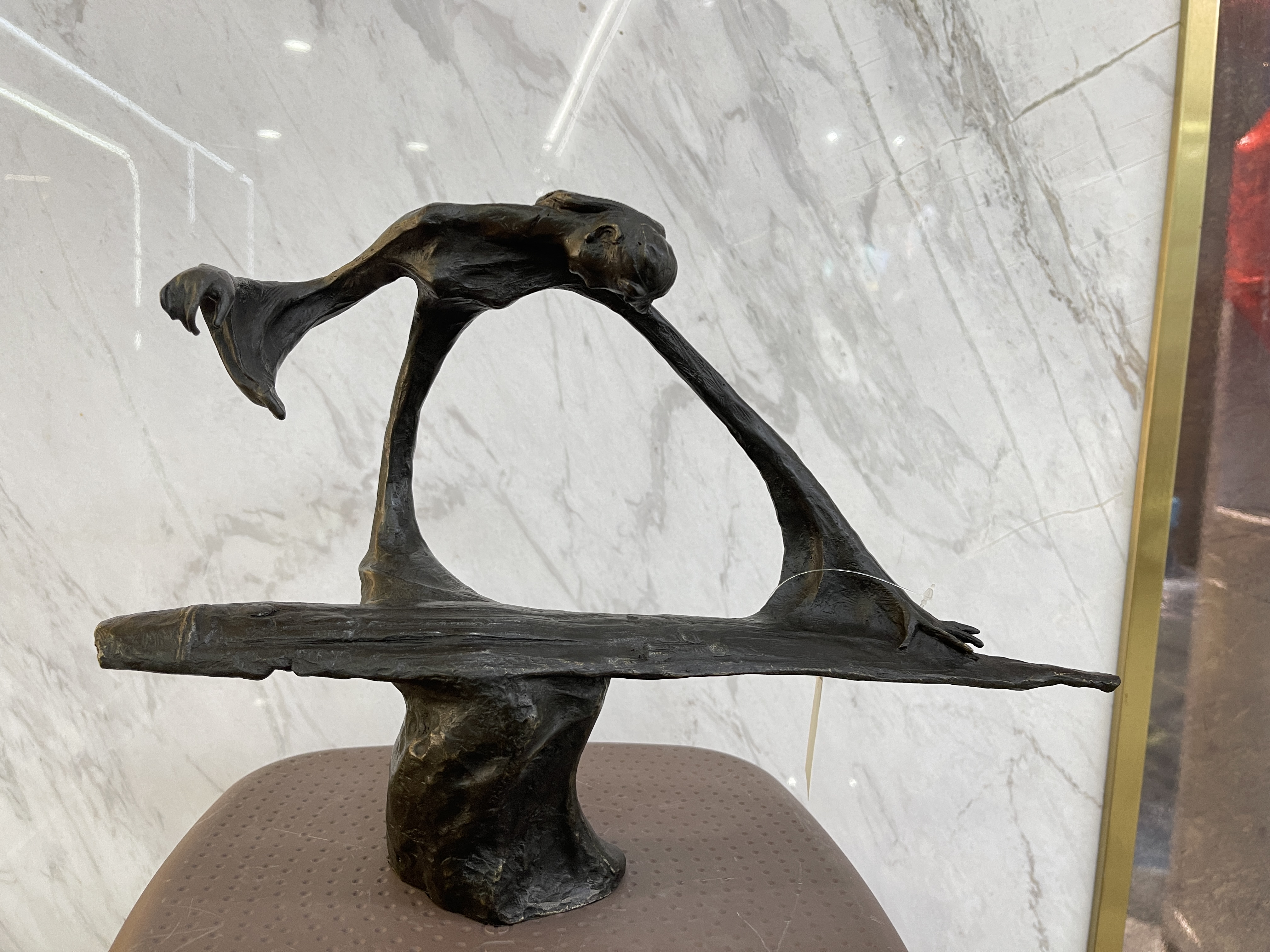 工艺品摆件黄铜新中式铜摆件弹二胡弹琴系列工艺品摆件