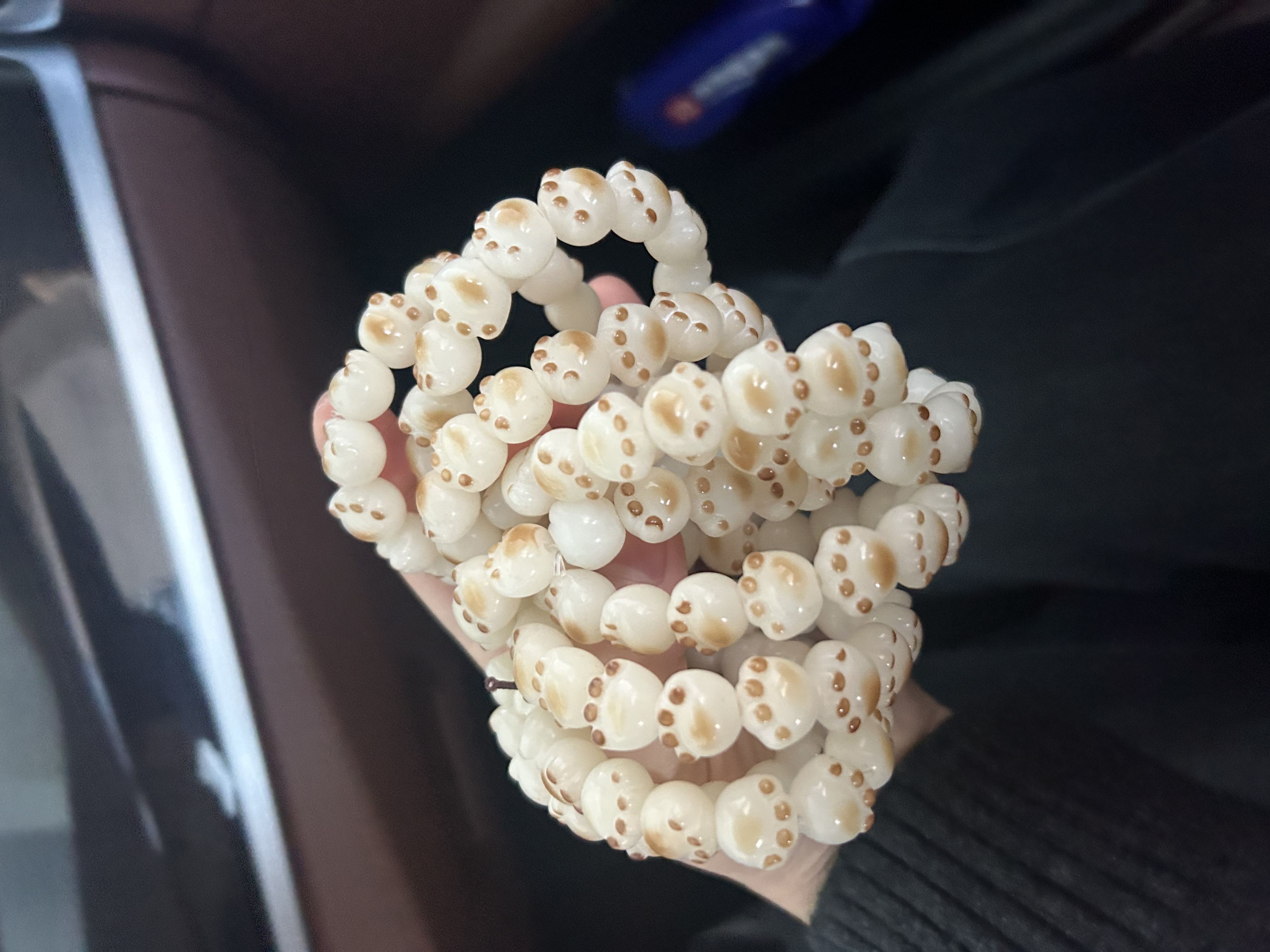 猫爪手串，白玉菩提，天然菩提，可爱猫爪细节图