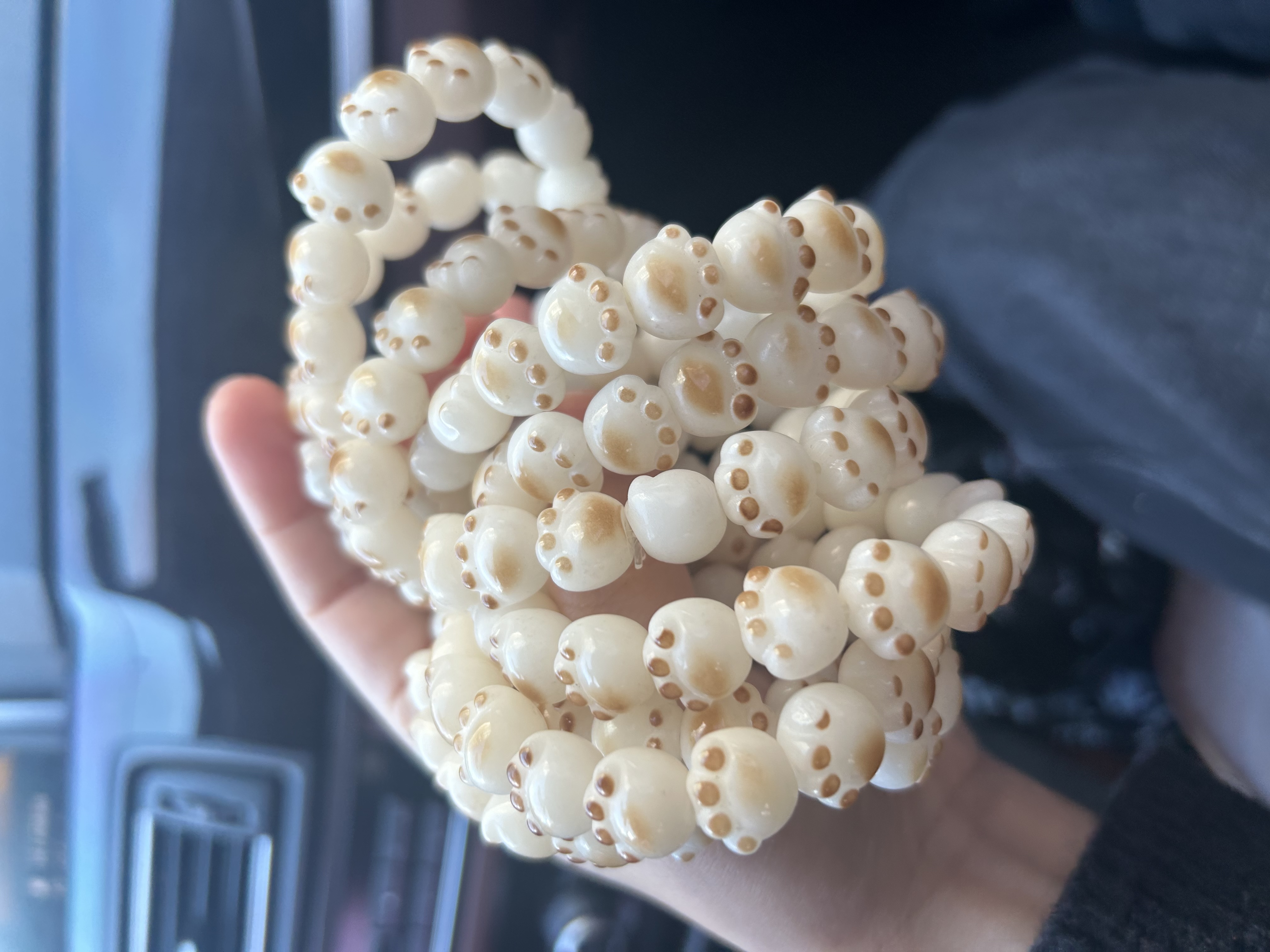 猫爪手串，白玉菩提，天然菩提，可爱猫爪