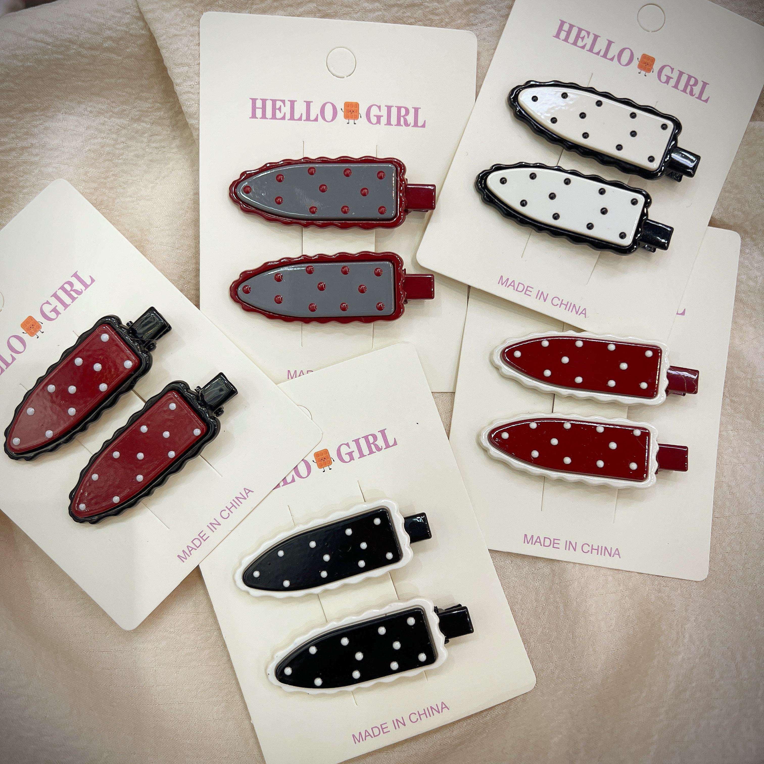 创意饰品女士发夹植绒设计 发卡头饰 简约时尚发饰 美发装饰品不伤发质