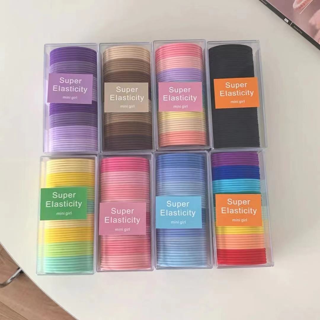 The new autumn and winter large intestine hair band and hair tie accessories are simple and elegant, long-lasting, elastic and won't damage hair. Multiple colors are available