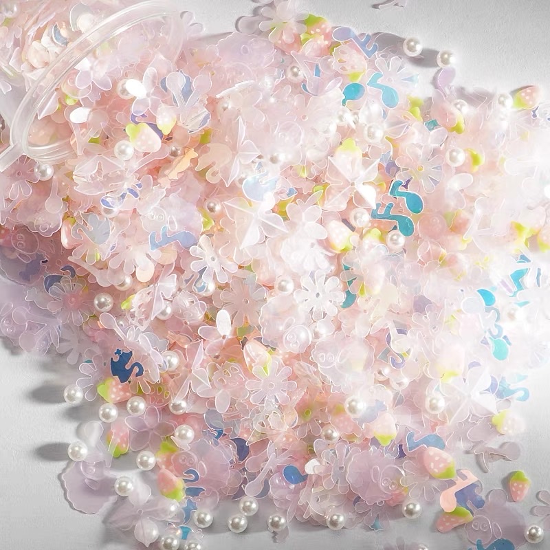 Matte pearl mixed sequins, jewelry accessories, DIY handicraft accessories for early childhood education, decorative accessories for handicrafts, bag decorations, 500g per pack detail image 2