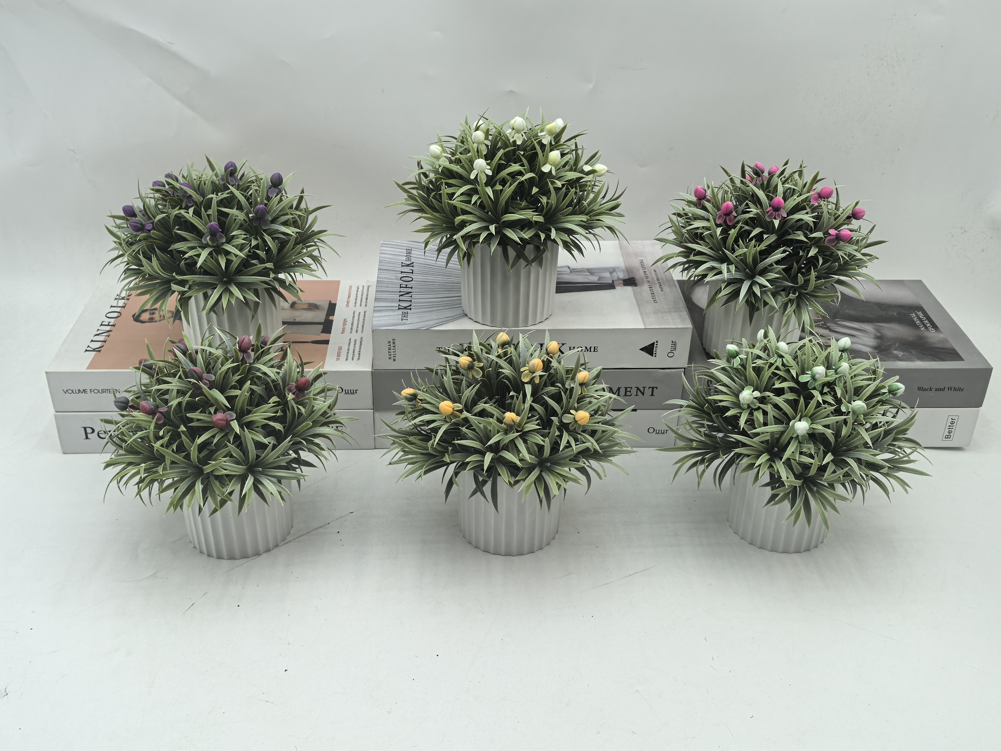 人造盆栽白底实物图