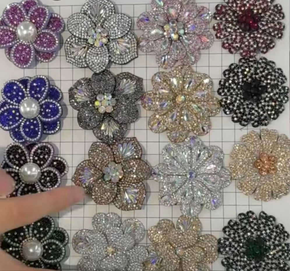 8569034589 Premium oil-dripping jewelry accessories, Czech glass sequin accessories, crystal flower DIY material bag, brand customized A123 diy jewelry 12mm Item Picture