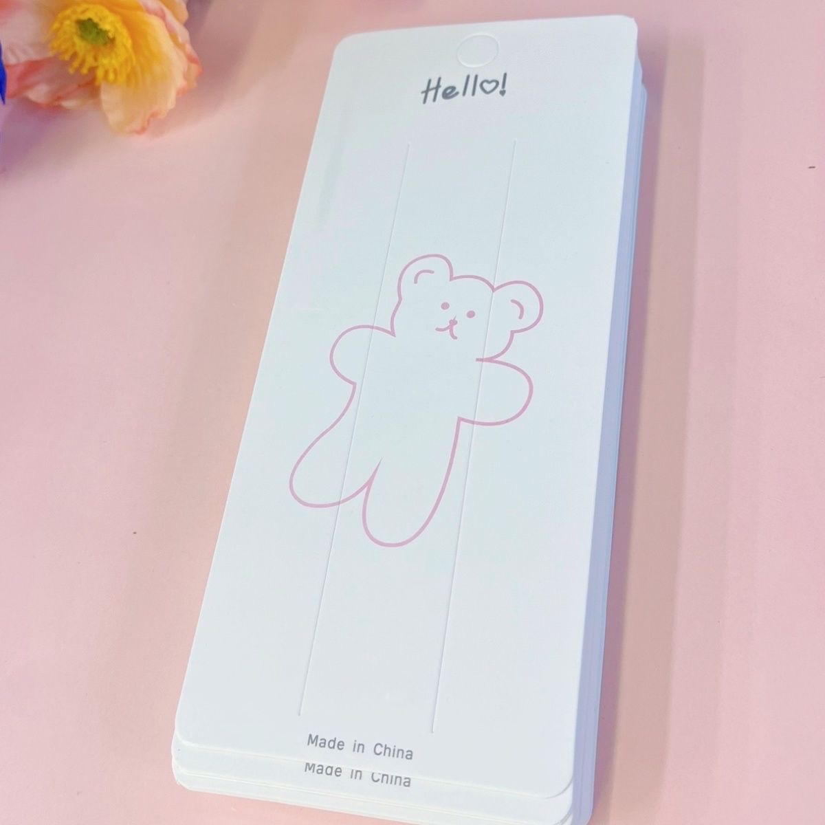 饰品包装卡片DIY粉色小熊卡片包装发夹儿童饰品展示卡纸