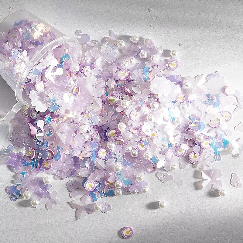 Matte pearl mixed sequins, jewelry accessories, DIY handicraft accessories for early childhood education, decorative accessories for handicrafts, bag decorations, 500g per pack detail image 3