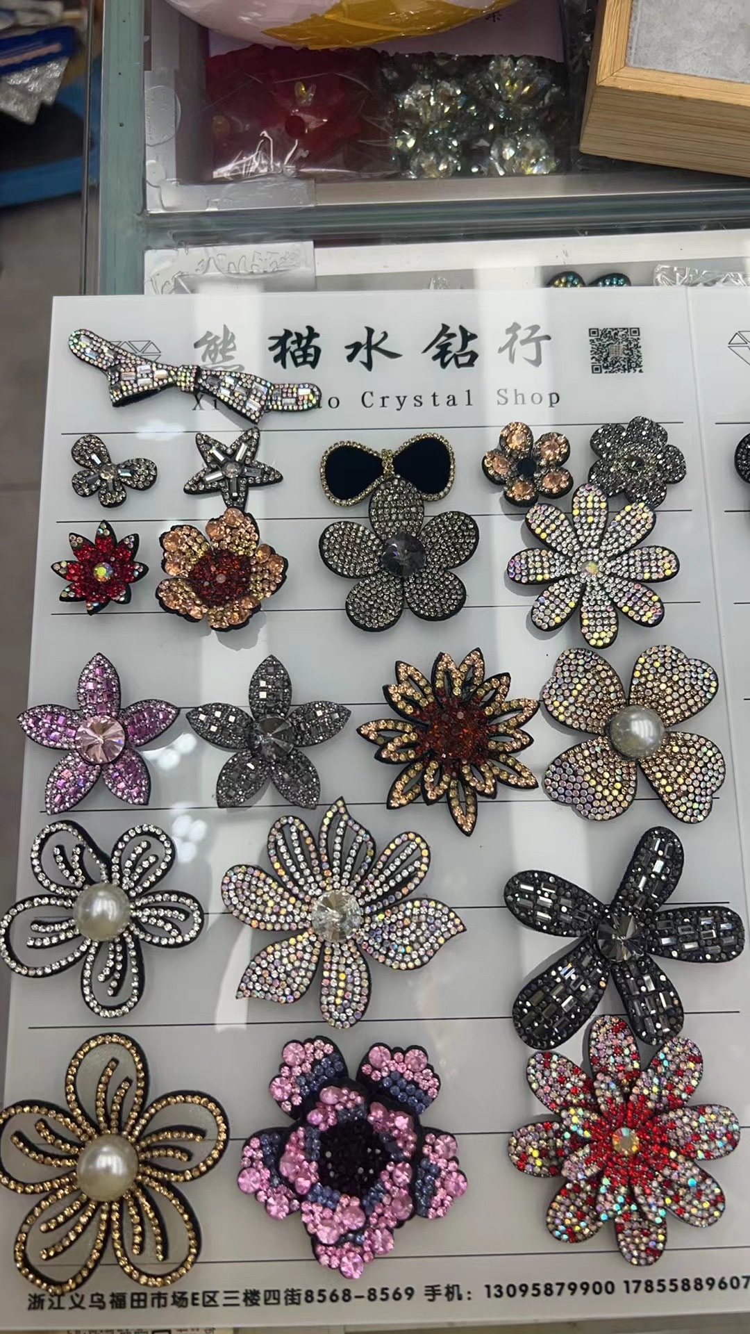 8569034589 Premium oil-dripping jewelry accessories, Czech glass sequin accessories, crystal flower DIY material bag, brand customized A123 diy jewelry 12mm details Picture