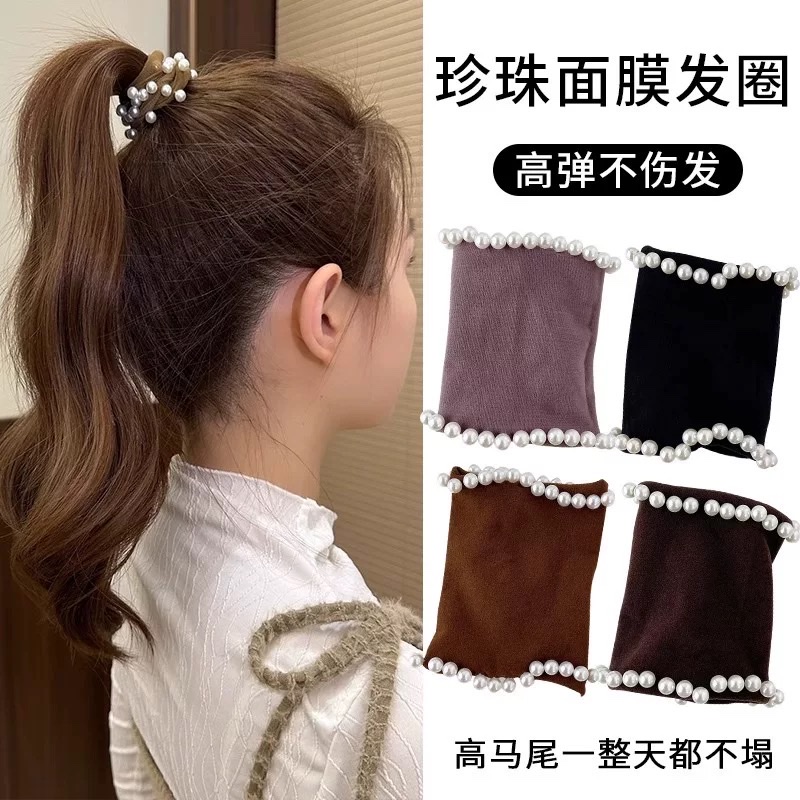 秋冬新款大肠圈发圈 头绳饰品 简约时尚发饰 持久弹力不伤发质发圈头绳详情图4