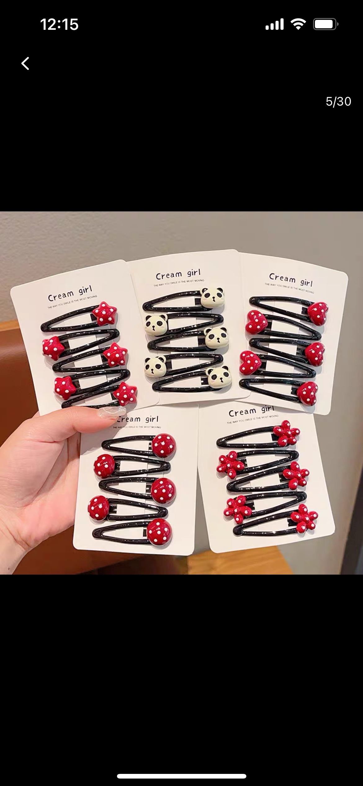 女童刘海碎发夹头饰小发卡小女孩红色波点侧边夹不伤发BB夹子宝宝发饰发夹创意饰品产品图