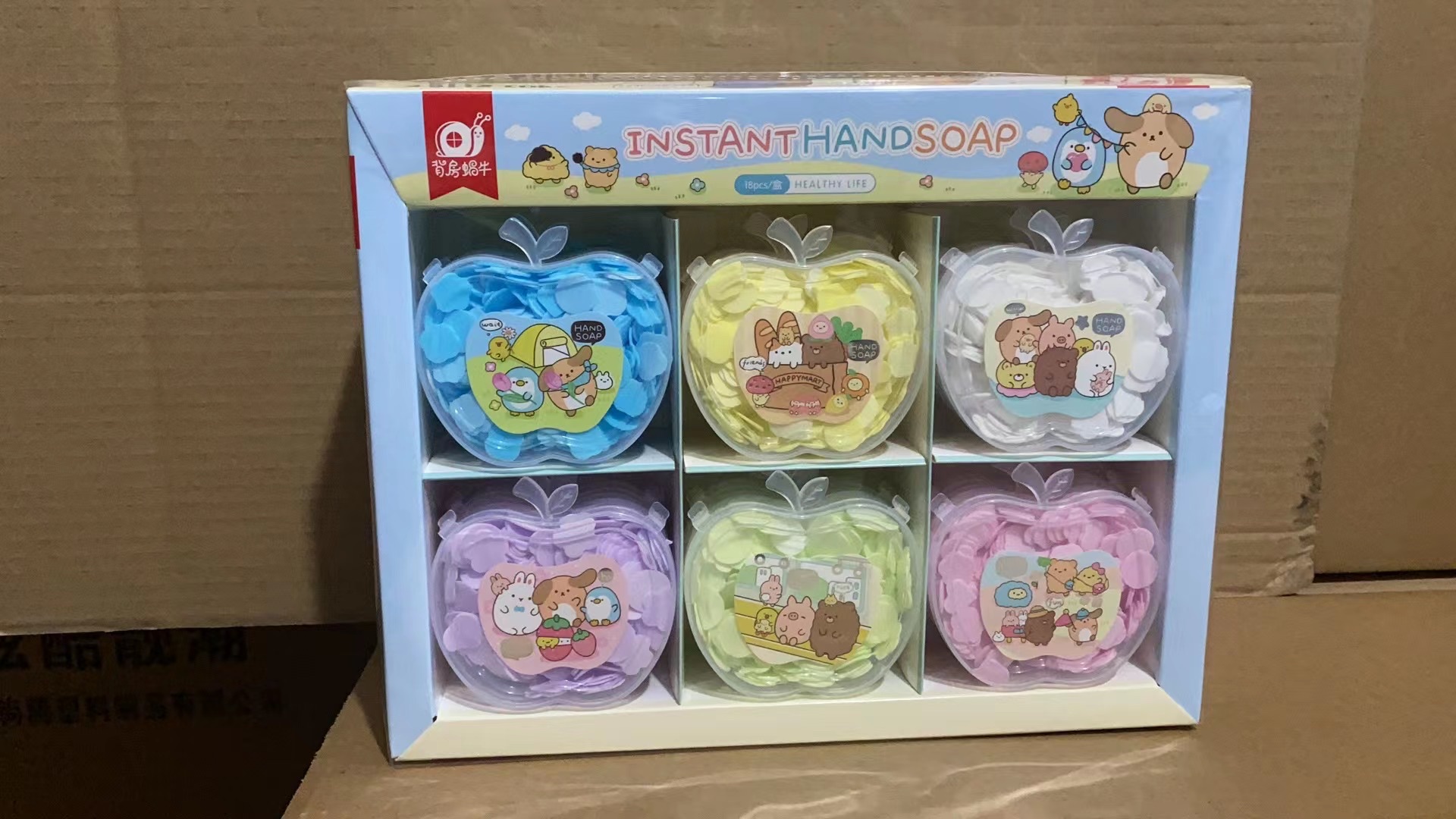 苹果香皂花 hand soap paper soap 苹果盒洗手片 洗手花瓣详情图4