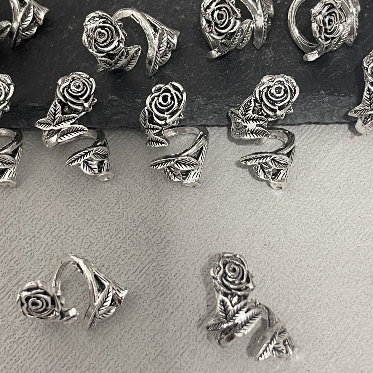 玫瑰花 隔珠合金藏银隔珠手工diy饰品配件项链手链材料饰品配件产品图