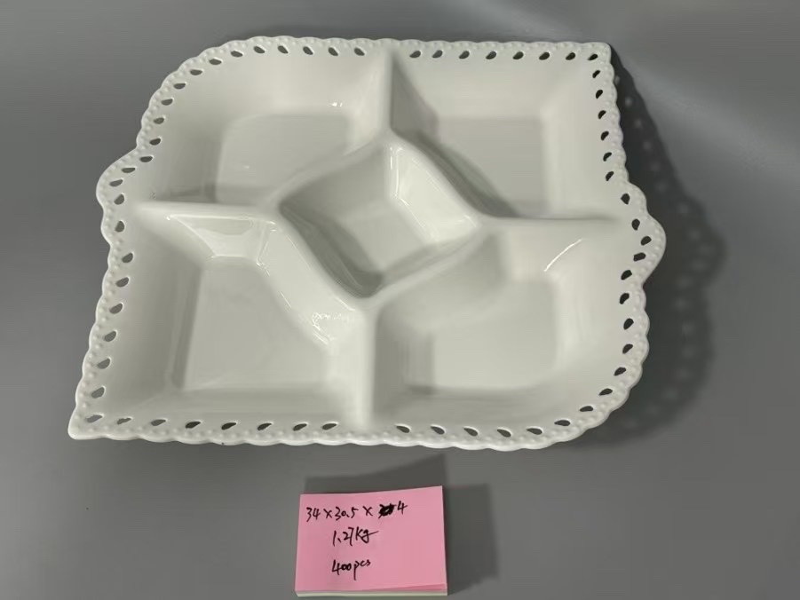 阿拉伯风格陶瓷餐盘设计 精致玻璃盘子 不锈钢餐盘 高档餐具套装