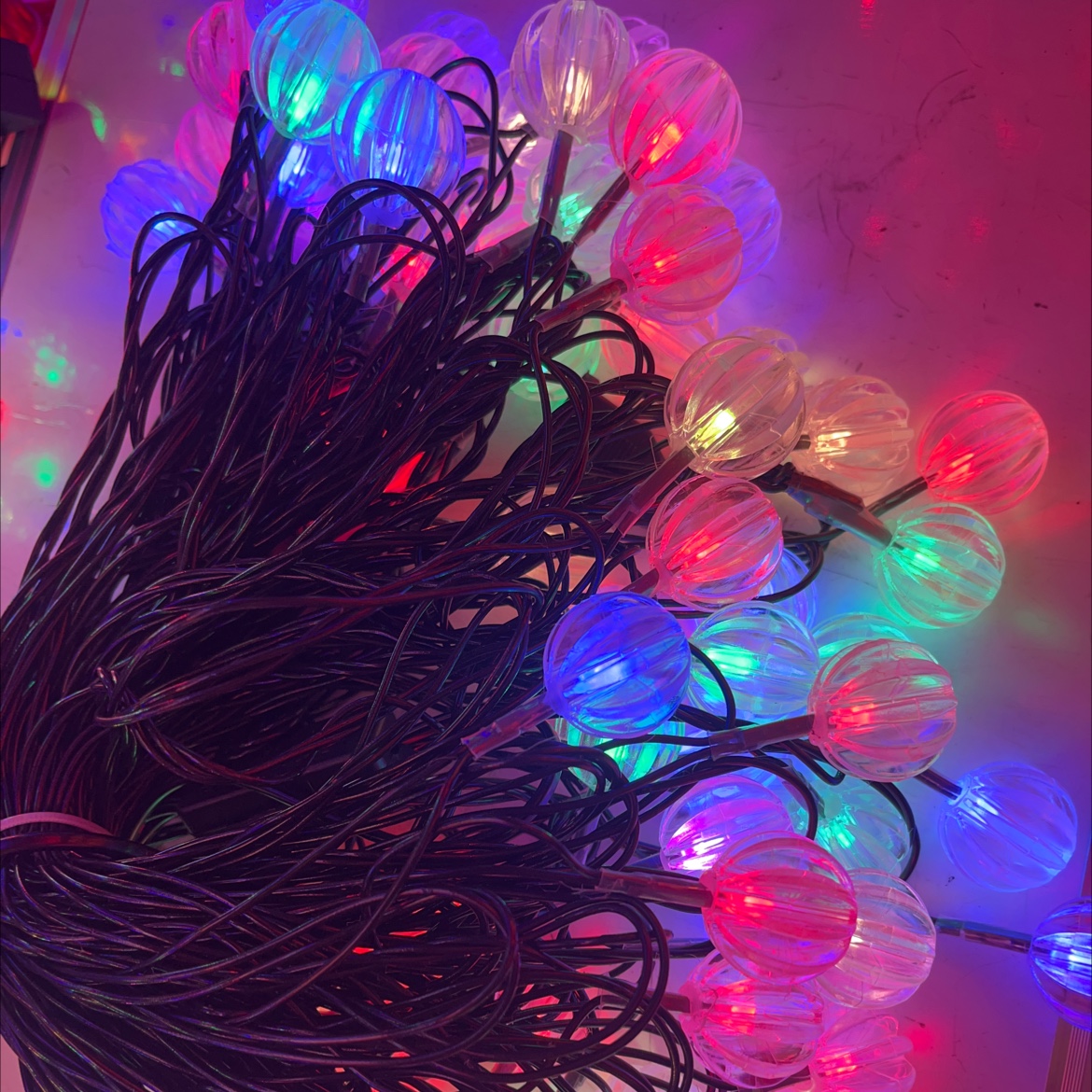 厂家直销外贸LED西瓜球七彩灯串灯，适合各种树木场景装饰，量大优惠欢迎选购详情图2