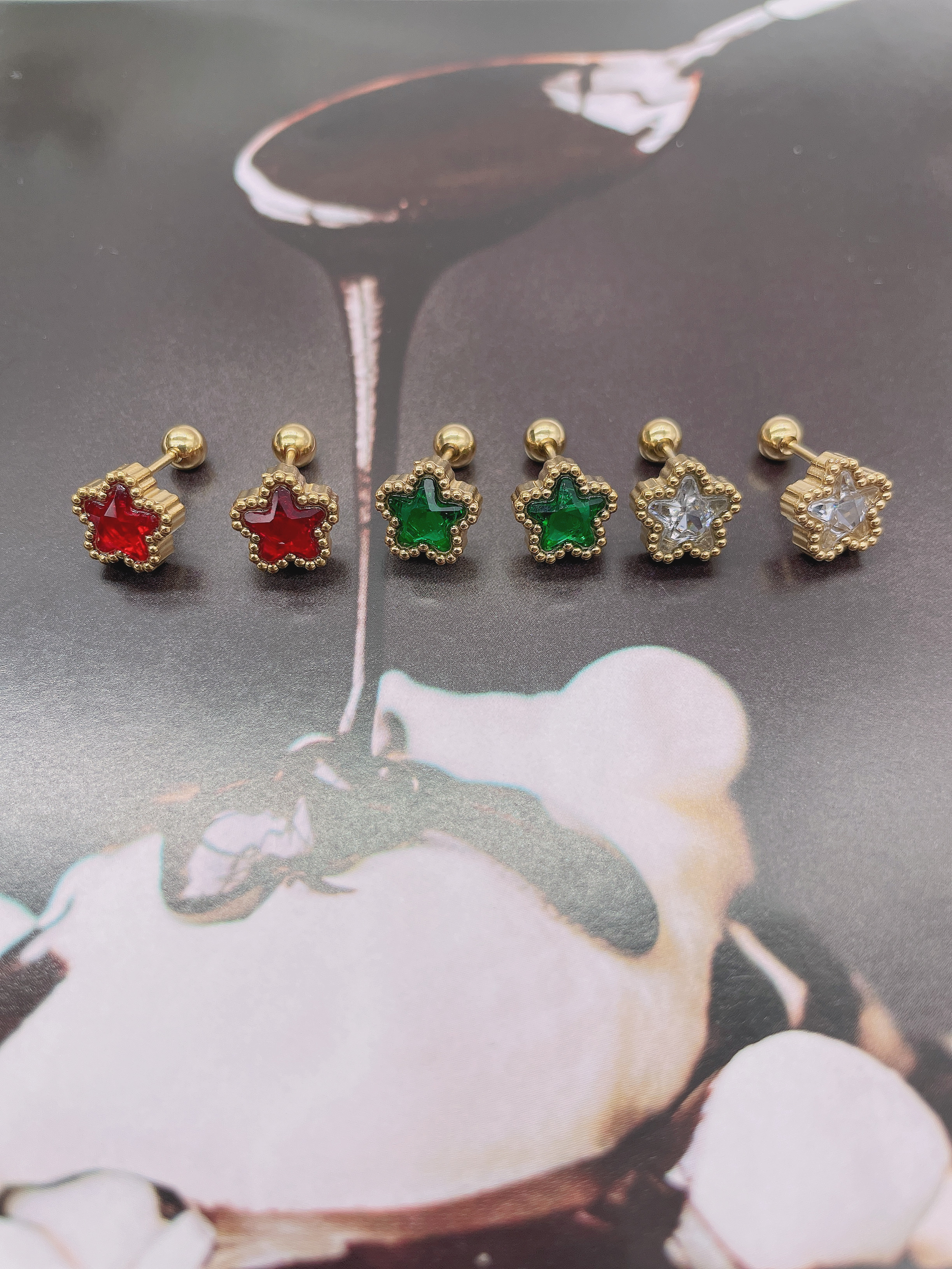 气质女士五角星耳饰 创意设计耳骨钉 美丽耳钉 高级感饰品女款精致优雅