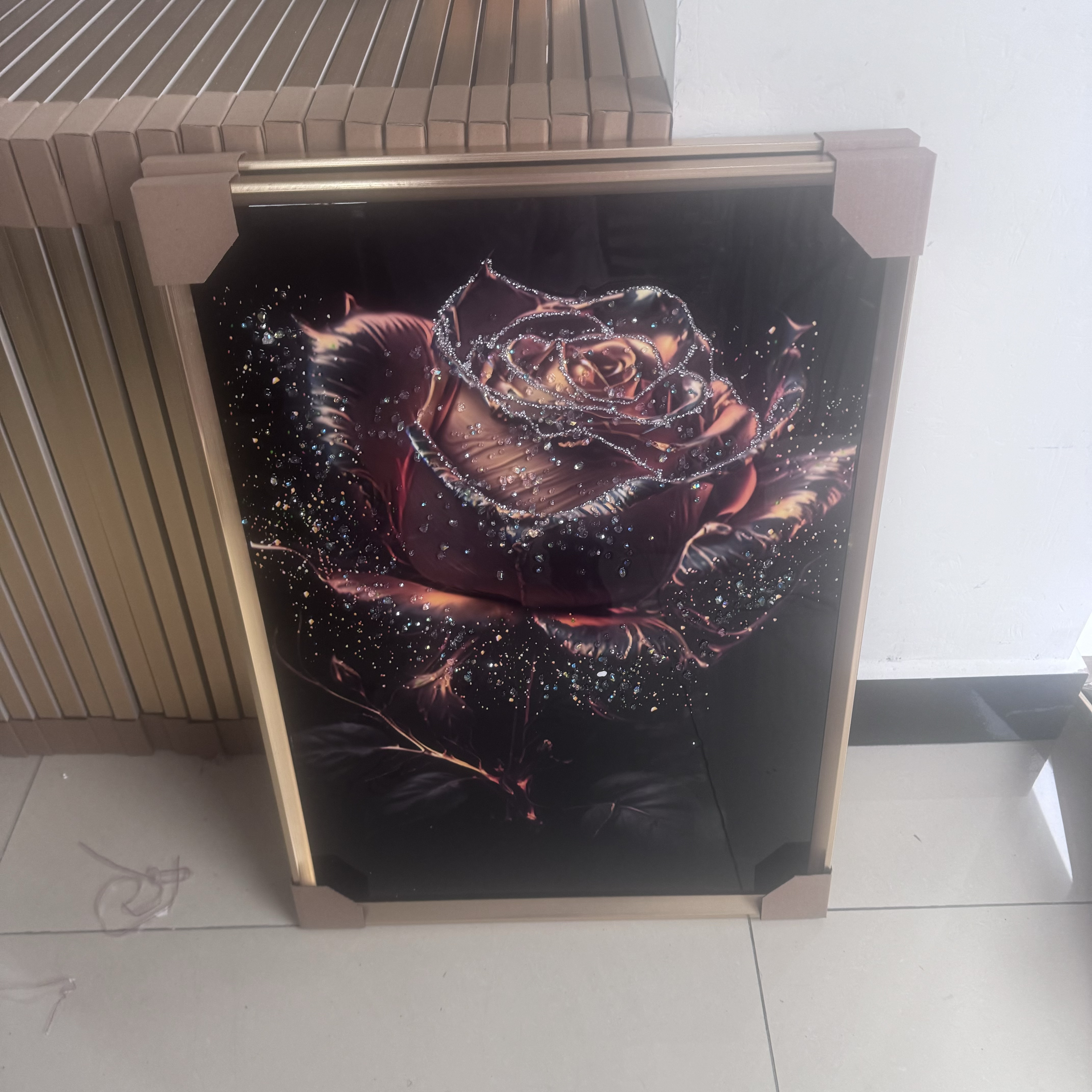 晶瓷晶钻风景花朵系列装饰画沙发装饰画白底实物图