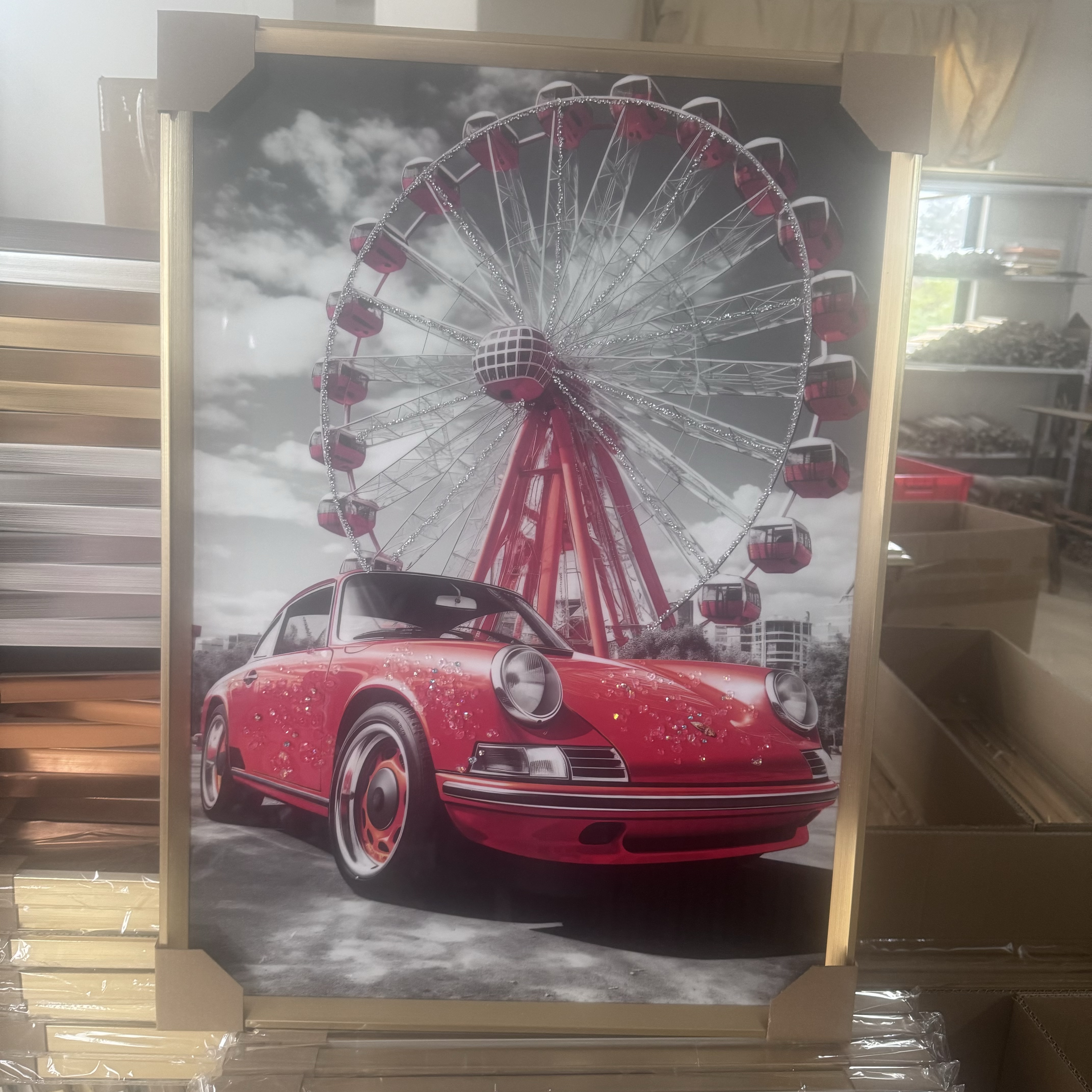 晶瓷晶钻风景花朵系列装饰画沙发装饰画产品图