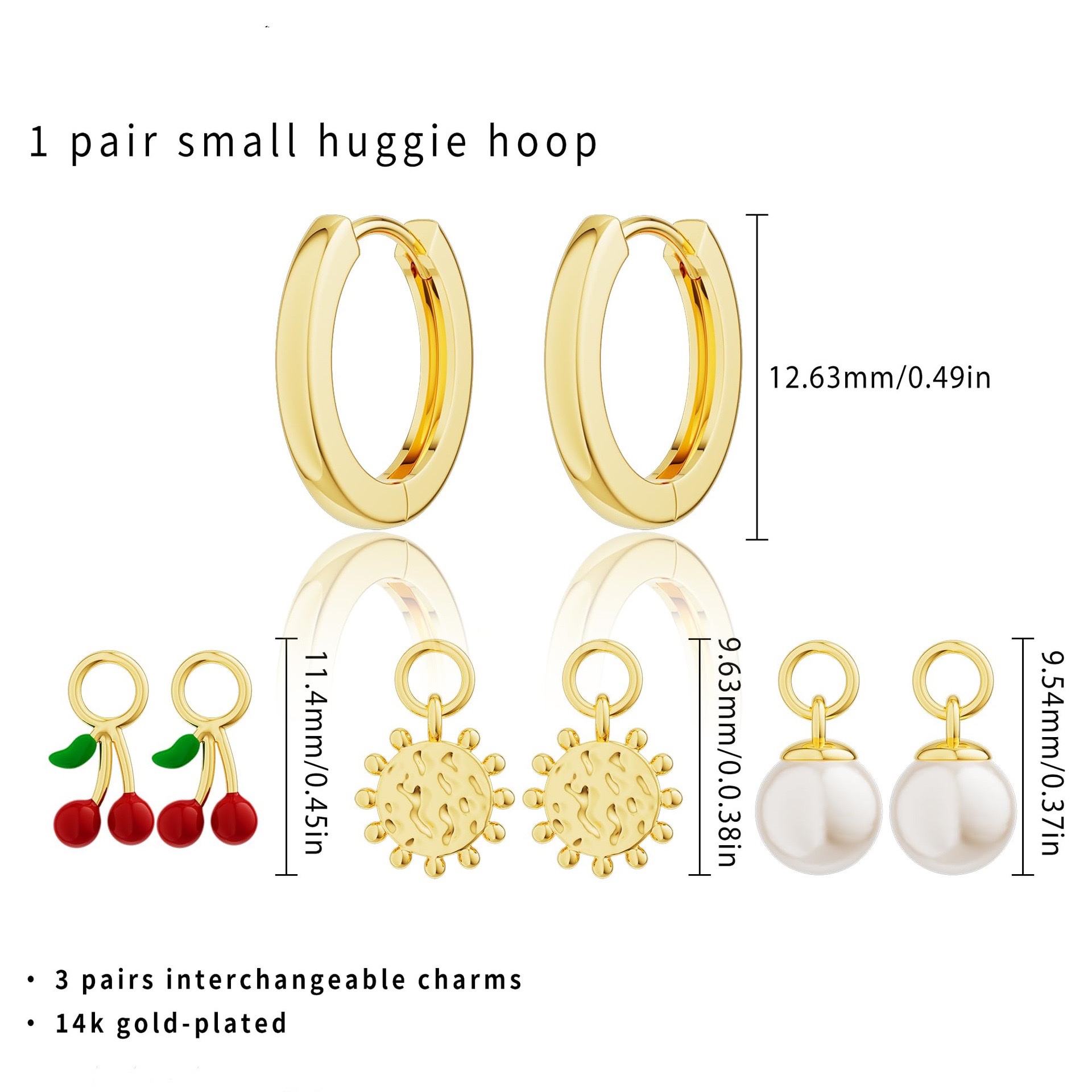 欧美跨境热销 真金黄铜电镀 法式气质轻奢高级感珍珠吊坠耳环套装 时尚气质简约百搭耳饰批发套装女 三件套可拆卸搭配产品图