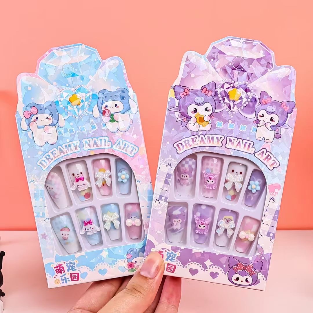 儿童可爱三丽鸥系列美甲贴儿童精美指甲贴库洛米美乐蒂指甲贴纸小朋友 详情图5
