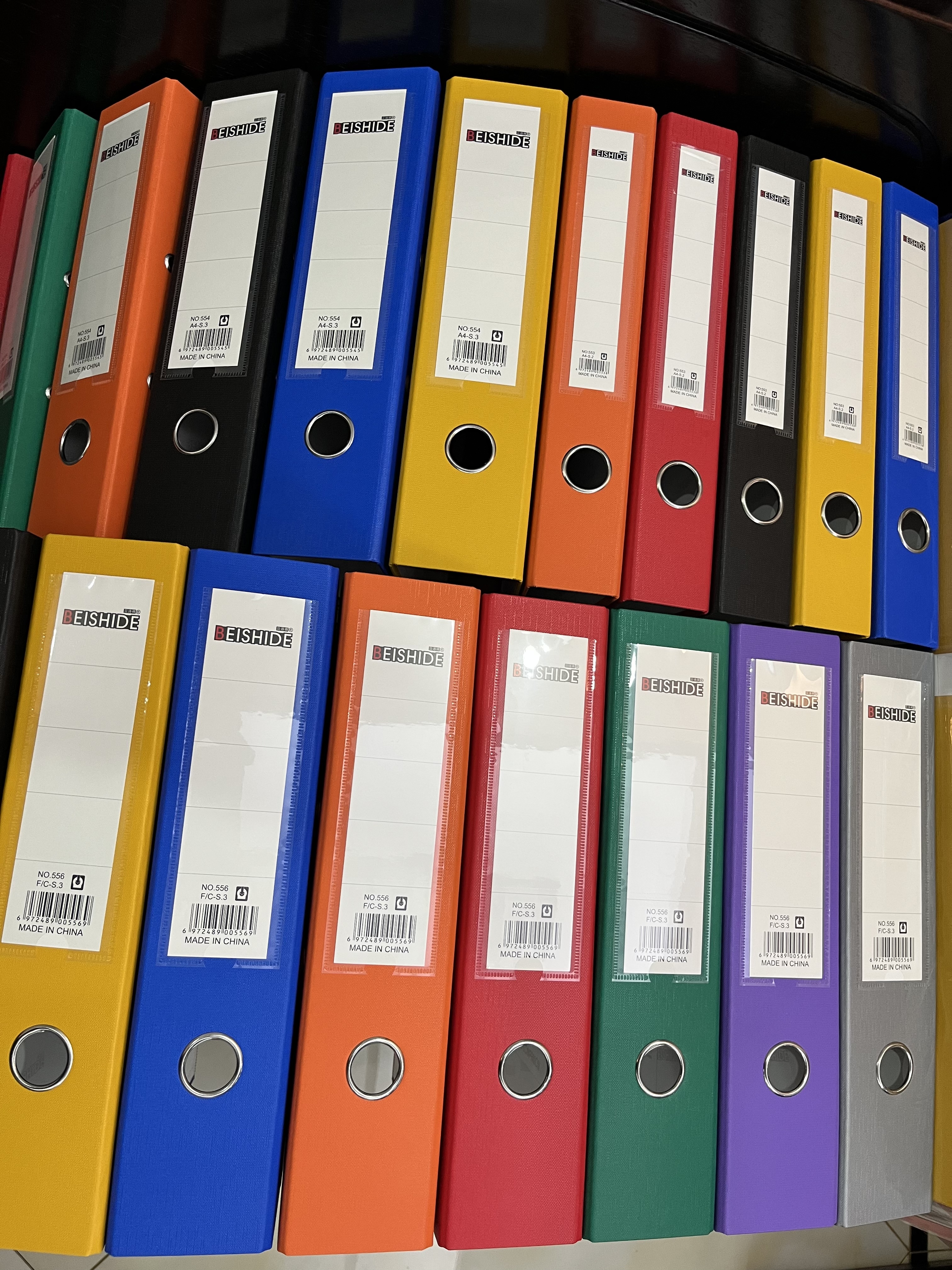 Factory wholesale office storage folders, loose-leaf folders, 2-hole quick labor folders, 3-inch file folders with printed logos details Picture