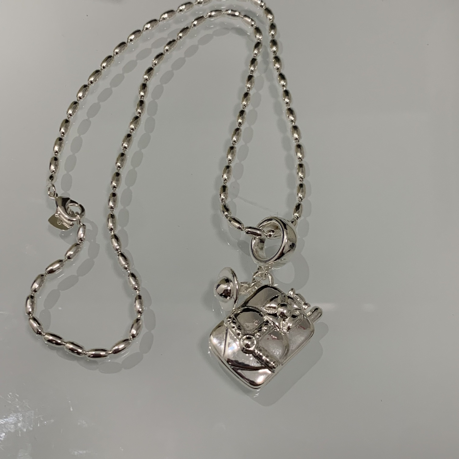 打电话吗？超可爱电话毛衣链项链立体按键韩系ins风皮绳链条款女欧美详情图5