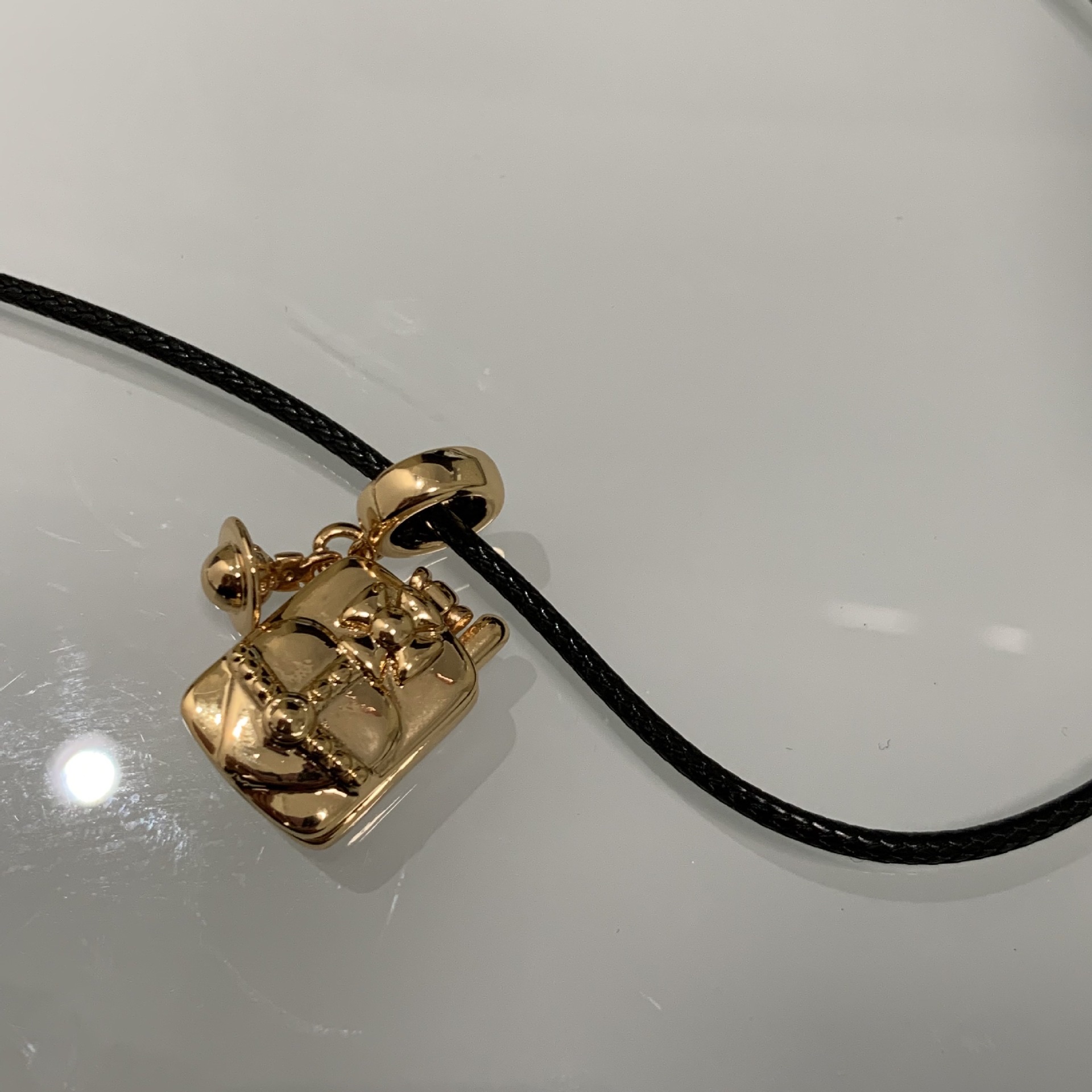 打电话吗？超可爱电话毛衣链项链立体按键韩系ins风皮绳链条款女欧美详情图3