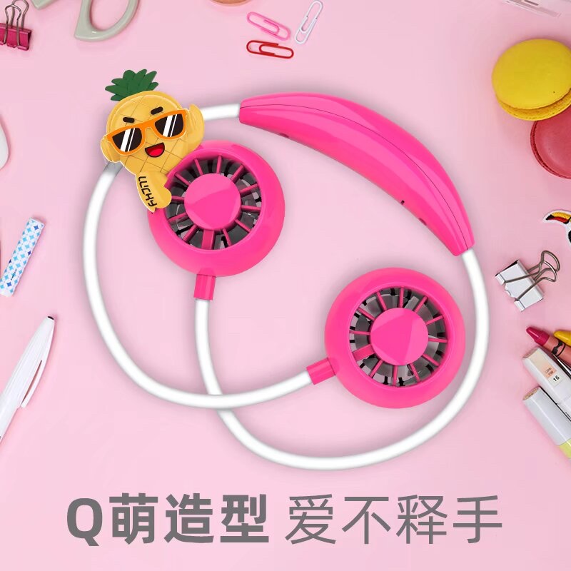 Portable USB charging mini fan, creative lazy neck fan, suitable for office students, strong wind force, quiet, cross-border foreign trade wholesale source Application Scenario