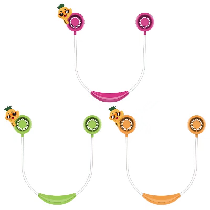 Portable USB charging mini fan, creative lazy neck fan, suitable for office students, strong wind force, quiet, cross-border foreign trade wholesale source detail image 10