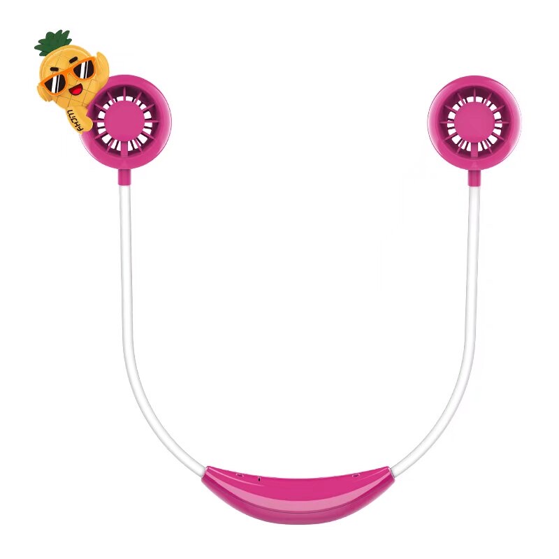 Portable USB charging mini fan, creative lazy neck fan, suitable for office students, strong wind force, quiet, cross-border foreign trade wholesale source detail image 9