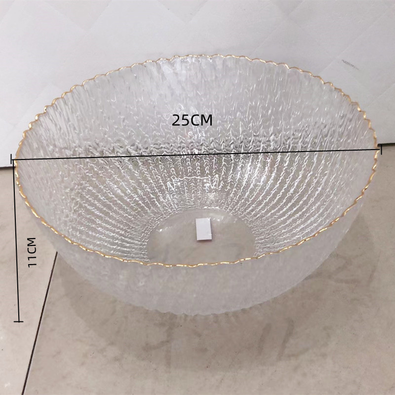 Phoenix-tail glass plate, gold-edge glass plate, gold-edge glass bowl, gold-edge glass plate detail image 7