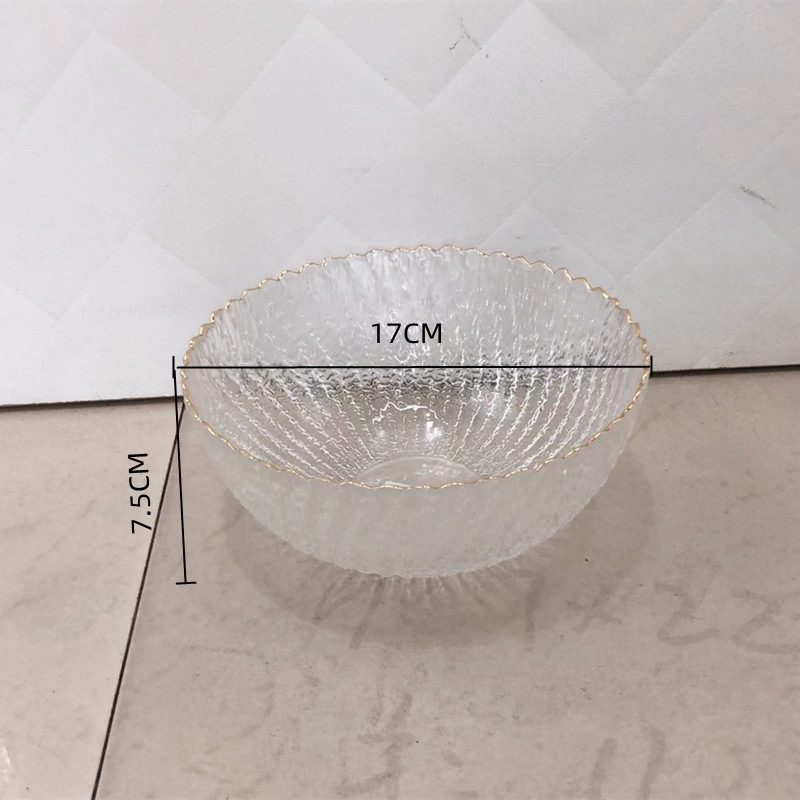 Phoenix-tail glass plate, gold-edge glass plate, gold-edge glass bowl, gold-edge glass plate detail image 8